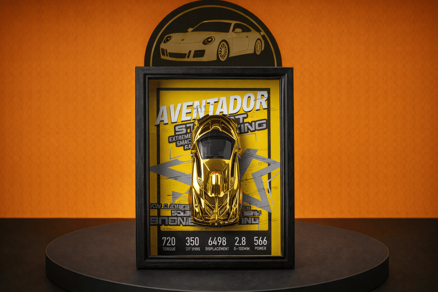 Cuadro 3D de Coche Deportivo – Decoración Premium con Marco y en Relieve - Scale Model