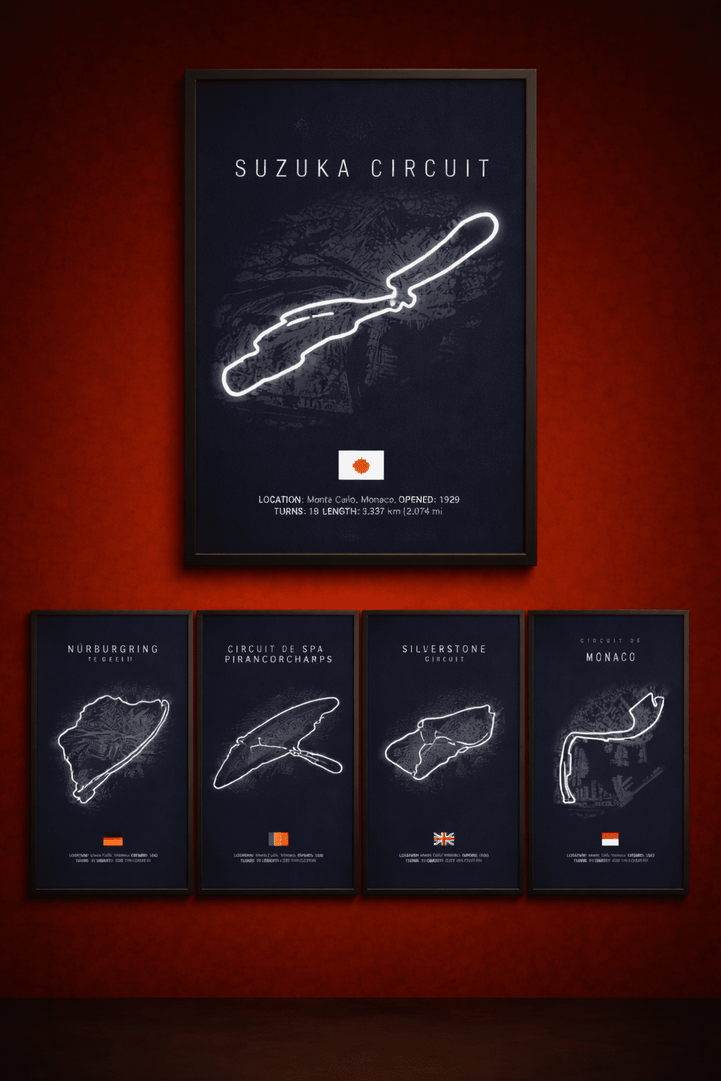 Pósters de Circuitos Legendarios Enmarcados | Arte Motorsport Premium – Scalecraft Motors - Modelo a Escala - ScaleCraft Motors